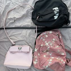 2 Backpacks & 1 Crossbody 