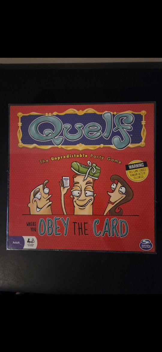 Quelf Adult Party Game 3-5 Multiplayer Teams Spin Master NEW SEALED