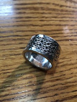 Lois Hill Sterling Silver Box Weave Mens Ring Size 11