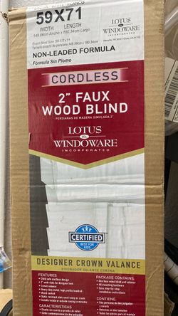 2 inch FAUX Wood blind cordless