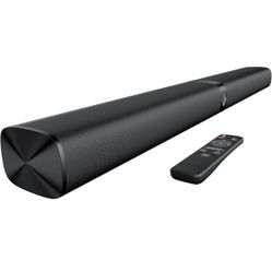 Sound Bar for Smart TV, Soundbar with Bluetooth/ARC/Opt/AUX Connect, Auto Volume Boost, 3 Equalizer Modes, 2 in 1 Detachable Soundbar for TV/PC/Gaming