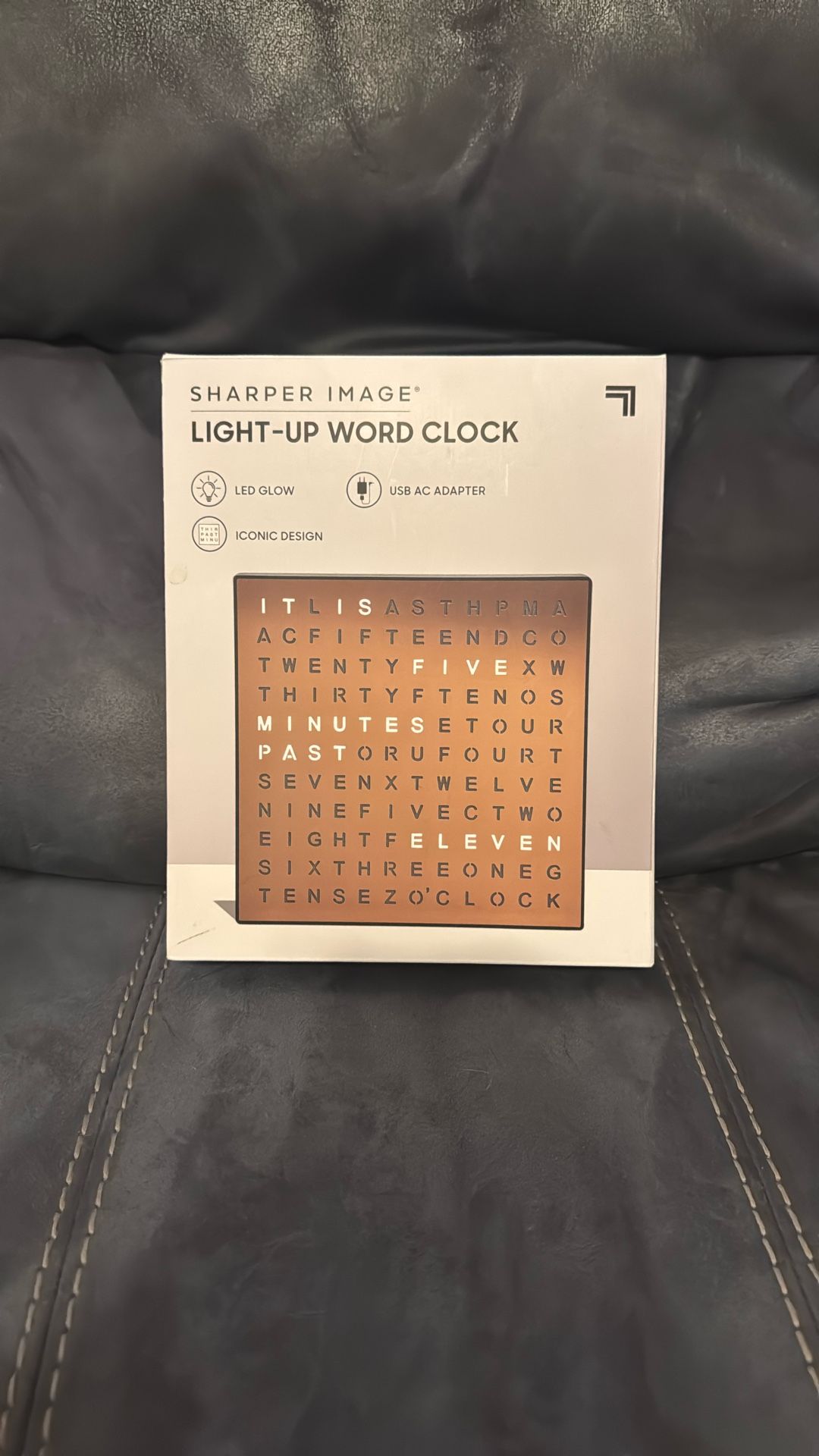 New Sharper Image Light Up Word Clock Time
