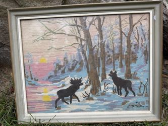 Vintage Framed needlepoint