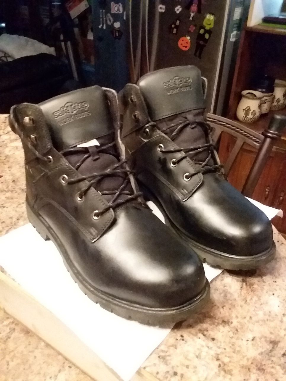 Men's Steal Toe Work Boots Size 14 Worn Once!!