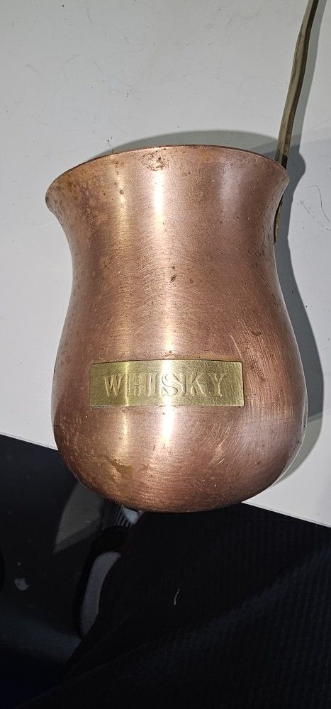 Rare Antique Copper Whiskey Ladle 