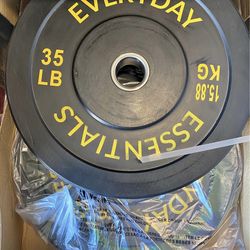 New pair of 35 pounds bumper weights