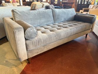 RENEGADE MCM Style Tufted Velvet Sofa