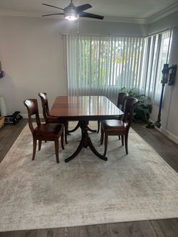 Mahogany Dining Table with 4 Chairs