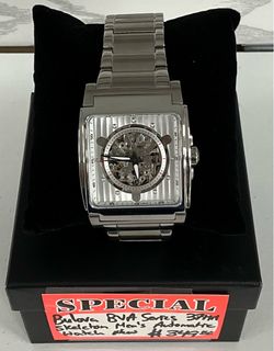 Bulova BVA Series 37mm Skeleton Men’s Automatic Watch New