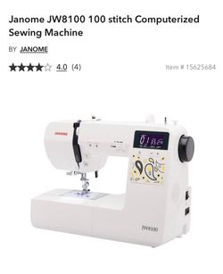 New Janome Jw8100 sewing machine