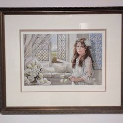 Pati Bannister "Window Seat" Lithograph Print Signed by Artist 