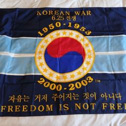 Korean War Commemorative Flag 50th Anniversary