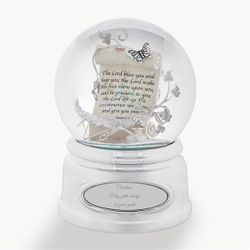 THINGS REMEMBERED Engraved Inspirational Prayer Scroll Musical Snow Globe,