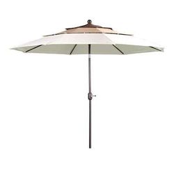 10-Feet Iron Off-white Market Patio Umbrella
