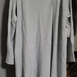New Womens Gray Cardigan Sweater, Size XL