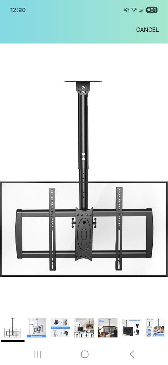 Ceiling TV Mount Up To 75"
