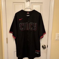 Cincinnati Reds Ken Griffey Jr Nike Black City Connect MLB Stitched Jersey