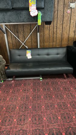 Black Vinyl Click Back Sofa