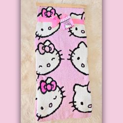 SANRIO Hello  Kitty Pink 50x70 Pretty Faces Feather Knit Throw Blanket-Christmas gift🎄.🎀✨️🩷