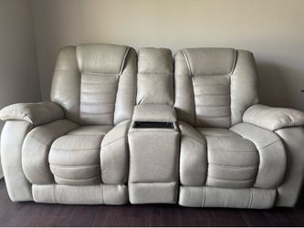 Tan Console loveseat from mor furniture