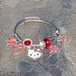 Hello Kitty Red Charm Bracelet