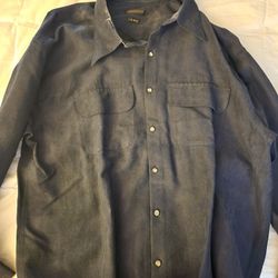Van Huesen Soft Suede Dress Shirt New