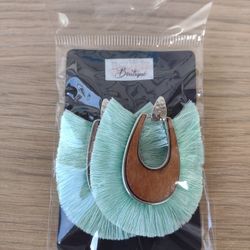 Wooden Fringe Earrings