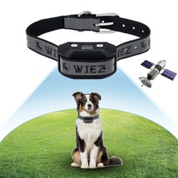 WIEZ GPS Wireless Dog Fence, Electric Dog Collar for Outdoor,Pet Containment System,Range 65-3281ft, Adjustable Warning Strength, Rechargeable, Harmle
