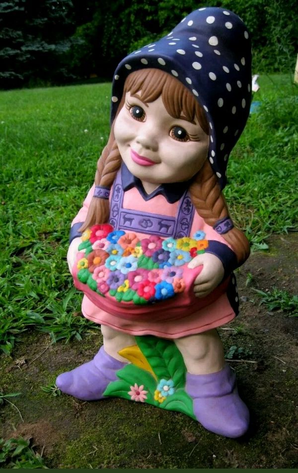 Vintage flower girl garden gnome for sale in latham ny  offerup Vintage flower girl garden gnome for sale in latham ny  offerup