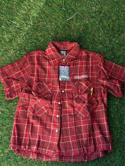 That's A Awful Lot of Cough Red Plaid Flannel Shirt