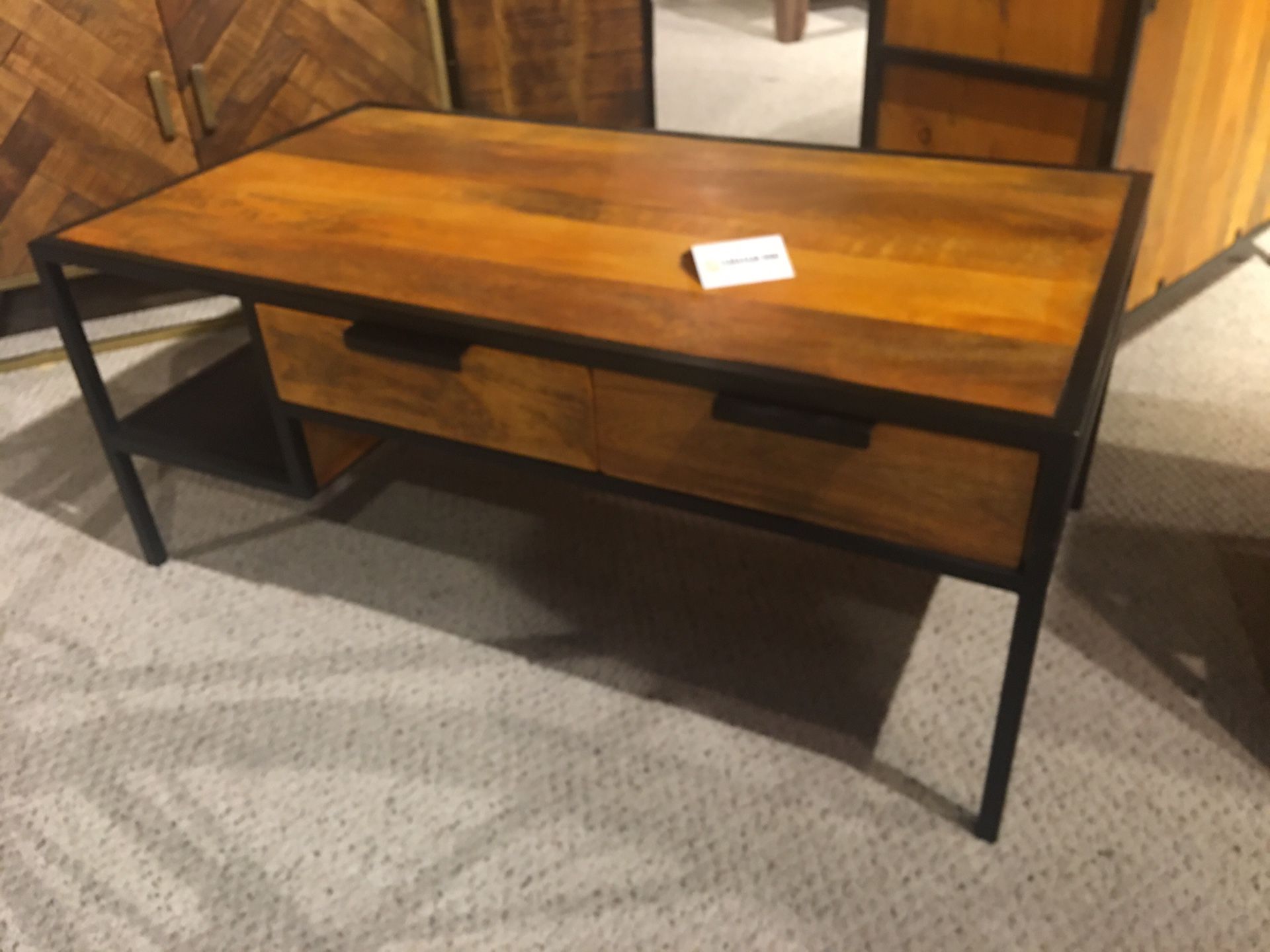 New 43.50” wide coffee table made with real wood