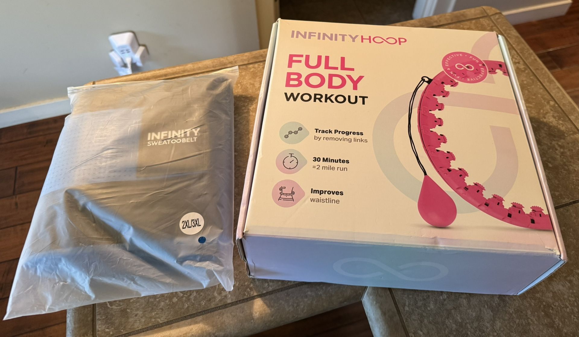 New Infinity Hoop with sweat belt in box