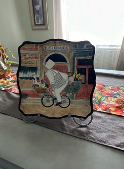 Huge Certified International Betty Whiteaker Square Chef Serving 16" Platter