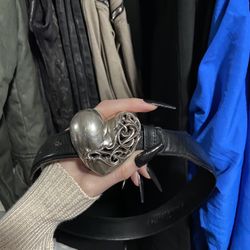 Chrome Hearts Heart Pendant Belt 