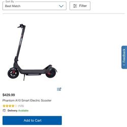 PHANTOM A10 ELECTRIC SCOOTER COSTCO $429 REFURBISHED 