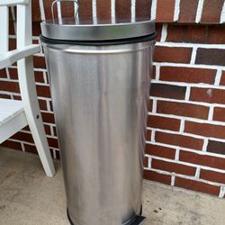 Tall Stainless Steel Step-on Trash Can 