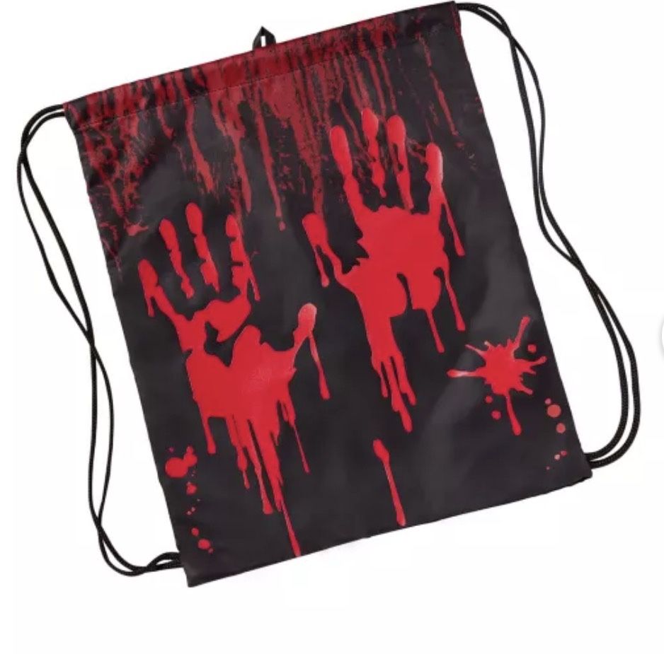 Black Blood Drip Cinch Bag