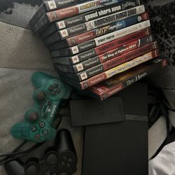 Ps2 Slim With 11 Games 