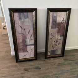 2 Large Leaf Prints Or Nice Frames For Art Great Price