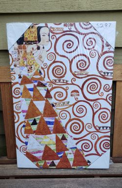 Brand New Stretched Canvas Artwork ~ Gustav Klimt Art ~ Modern ~ Abstract ~ Boho Wall art ~ NEW 