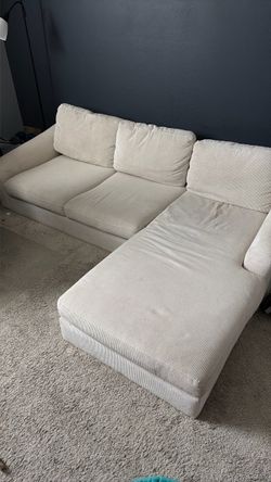 White Corduroy Couch