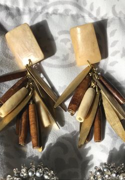 Vintage Estate Clip Bead Earrings