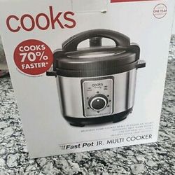 Cooks Fast Pot Jr. Multi Cooker - New - Stainless Stell - 2 Qt