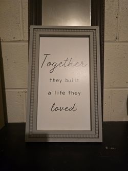 Gray Wood Framed Wall Art Decor