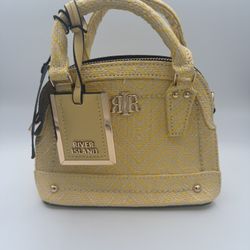 River Island raffia mini bag yellow 