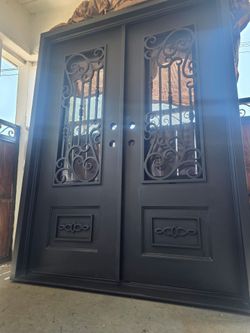 Iron double  door 60x80 with frame new