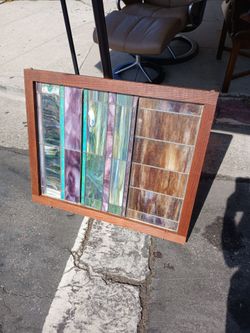 vintage stain glass window