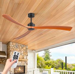 BREEZARY DC MOTOR CEILING FAN NO LIGHT 72 INCHES ULTRA QUIET DC MOTOR 3 REVERSIBLE OUTDOOR CEILING FAN WITHOUT LIGHT FOR LIVING ROOM-BEDROOM- PATIO CO