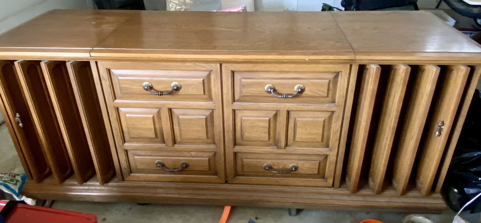 Zenith Mid-century Solid Wood Stereo Cabinet 