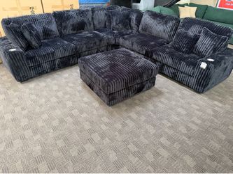 Extra large and deep sectional w/ ottoman